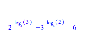 equation with logarithms and exponents