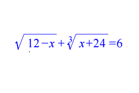 algebraic equation with radicals